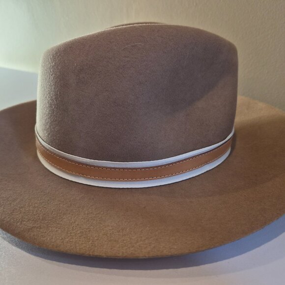 Rag & Bone Wide Brim Felted Wool Fedora Hat - Camel - NWOT  display picture 1